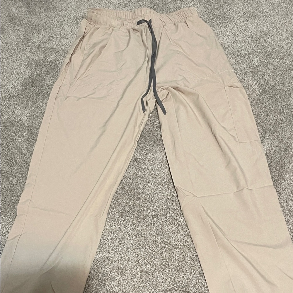 Beige Joggers (scrubs) with Drawstring